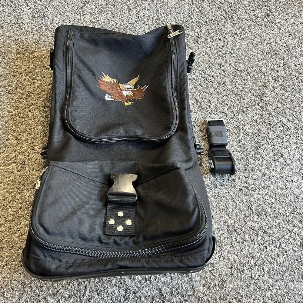Club Glove Cordura Bag Wheeled Carry On Luggage Bag 24” Black Travel